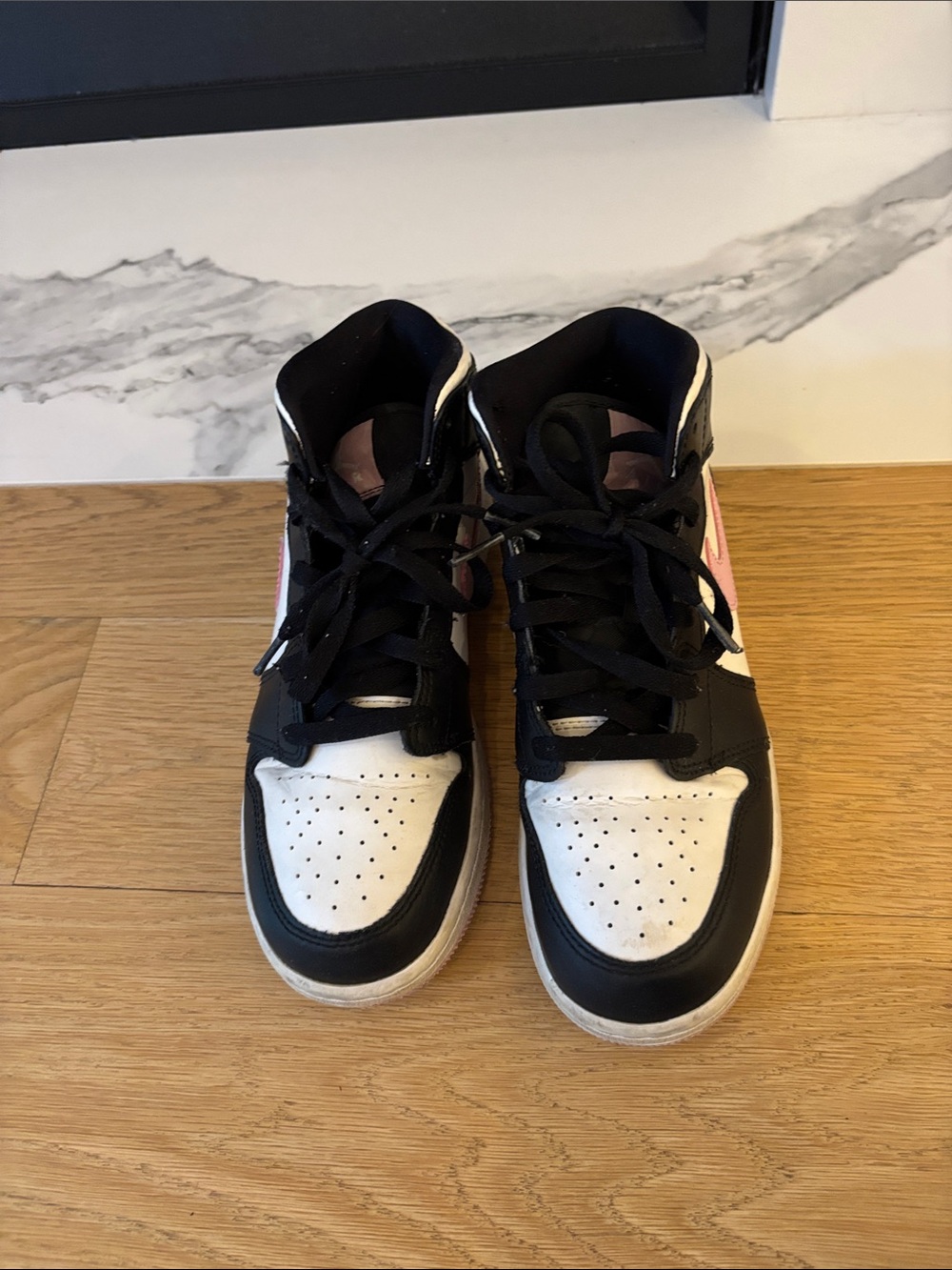 Nike Black and White High-Top Sneakers